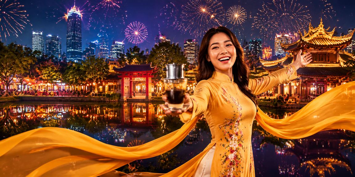Người dùng tại Hà Nội ngồi cà phê tra kết quả xổ số trên điện thoại buổi tối